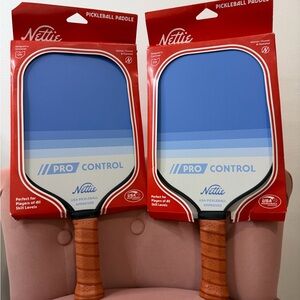 Pro Control Pickleball Paddle - Blue and Brown